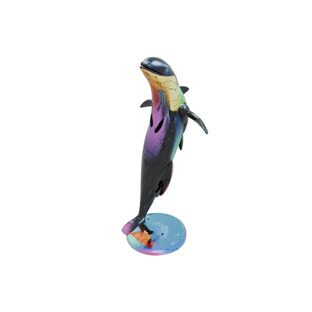 Neon Armored Flexi Orca Whale