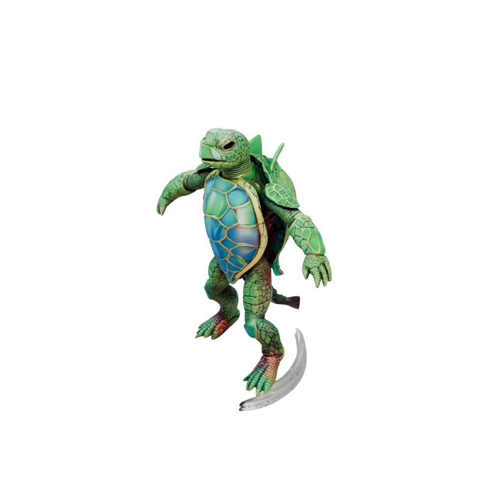 Neon Armored Flexi Sea Turtle