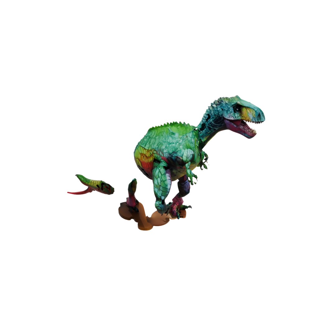 Neon Armored Flexi Tyrannosaurus Rex