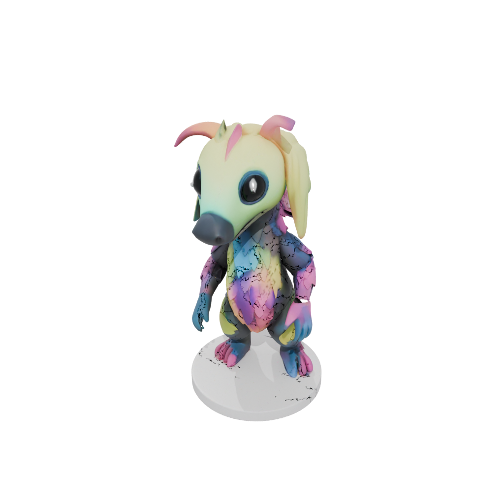 Neon Chibi Flexi Anteater