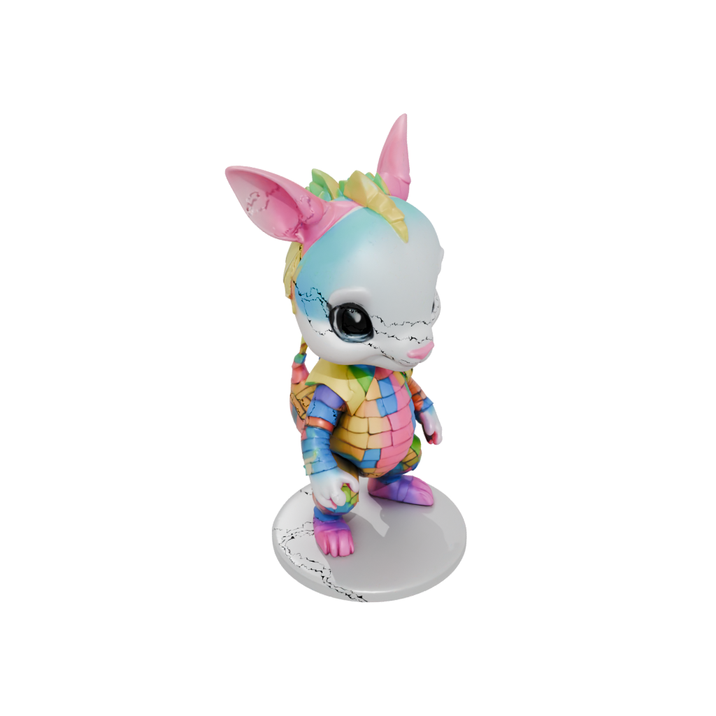 Neon Chibi Flexi Armadillo