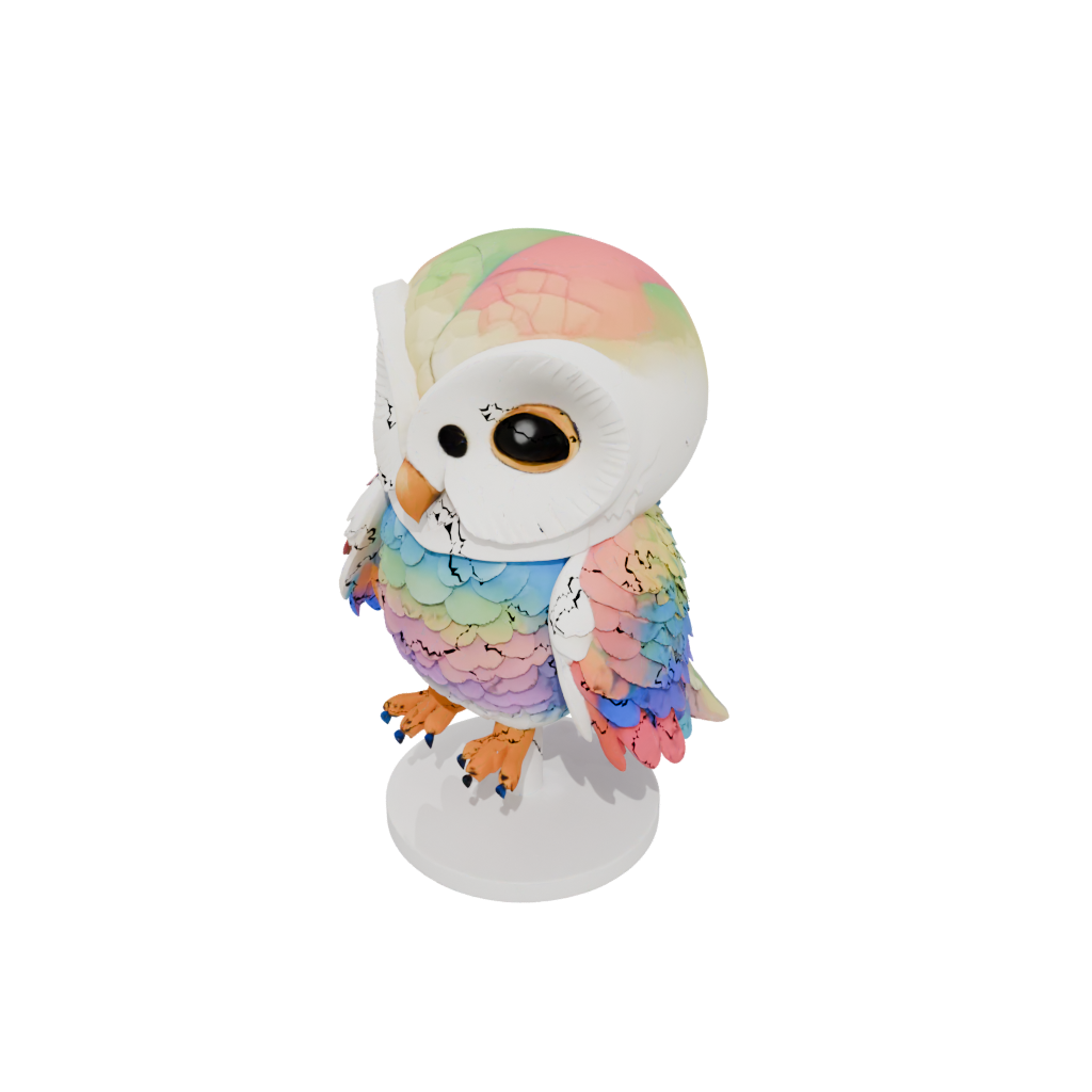 Neon Chibi Flexi Barn Owl
