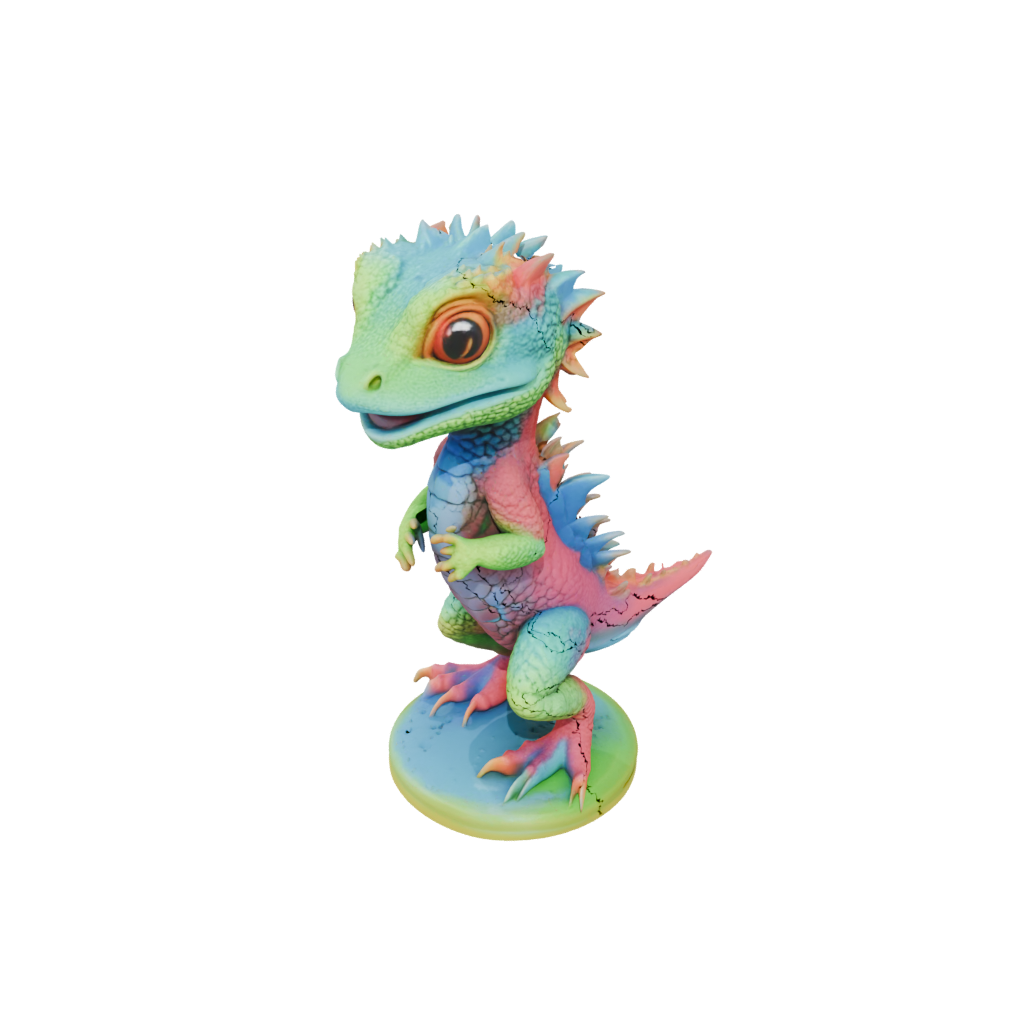 Neon Chibi Flexi Bearded Dragon