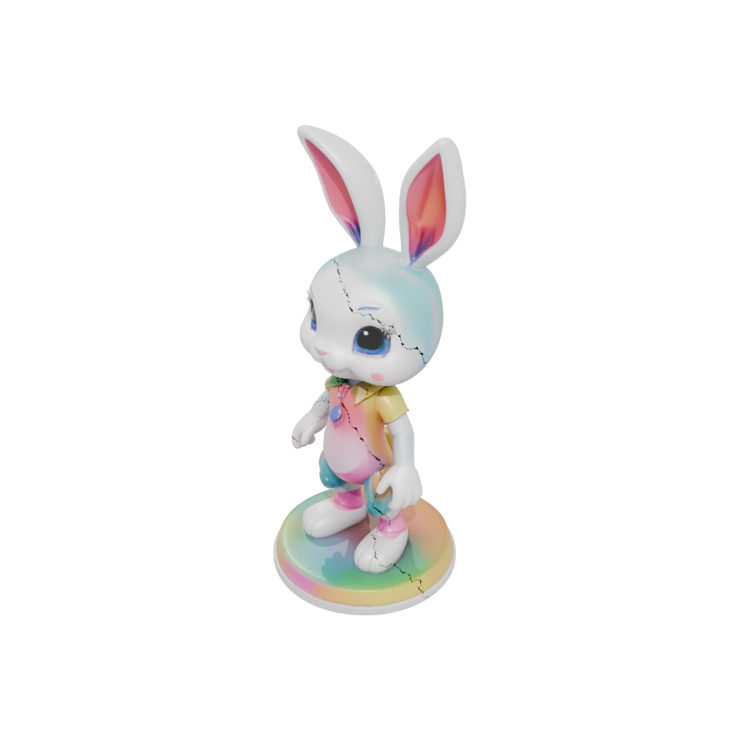 Neon Chibi Flexi Bunny Rabbit
