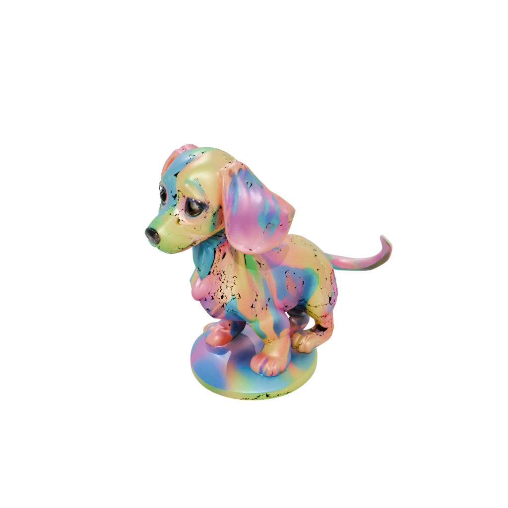 Neon Chibi Flexi Dachshund Dog