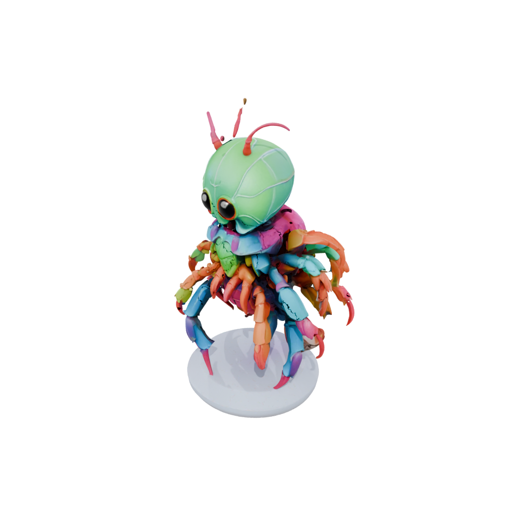 Neon Chibi Flexi Hermit Crab