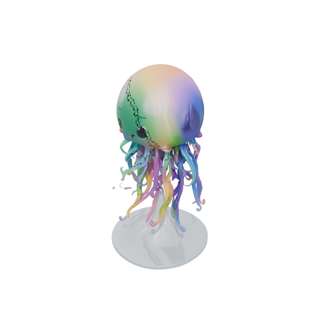 Neon Chibi Flexi Jellyfish