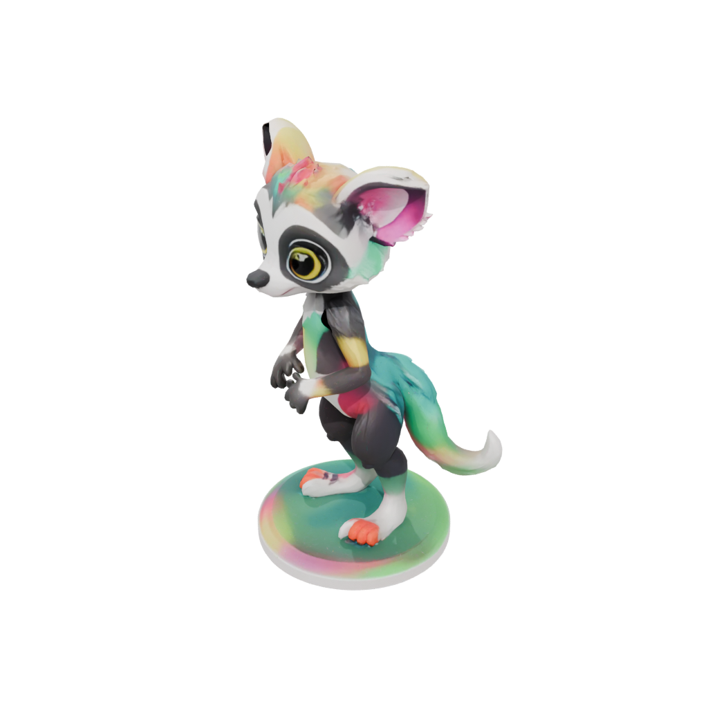 Neon Chibi Flexi Lemur