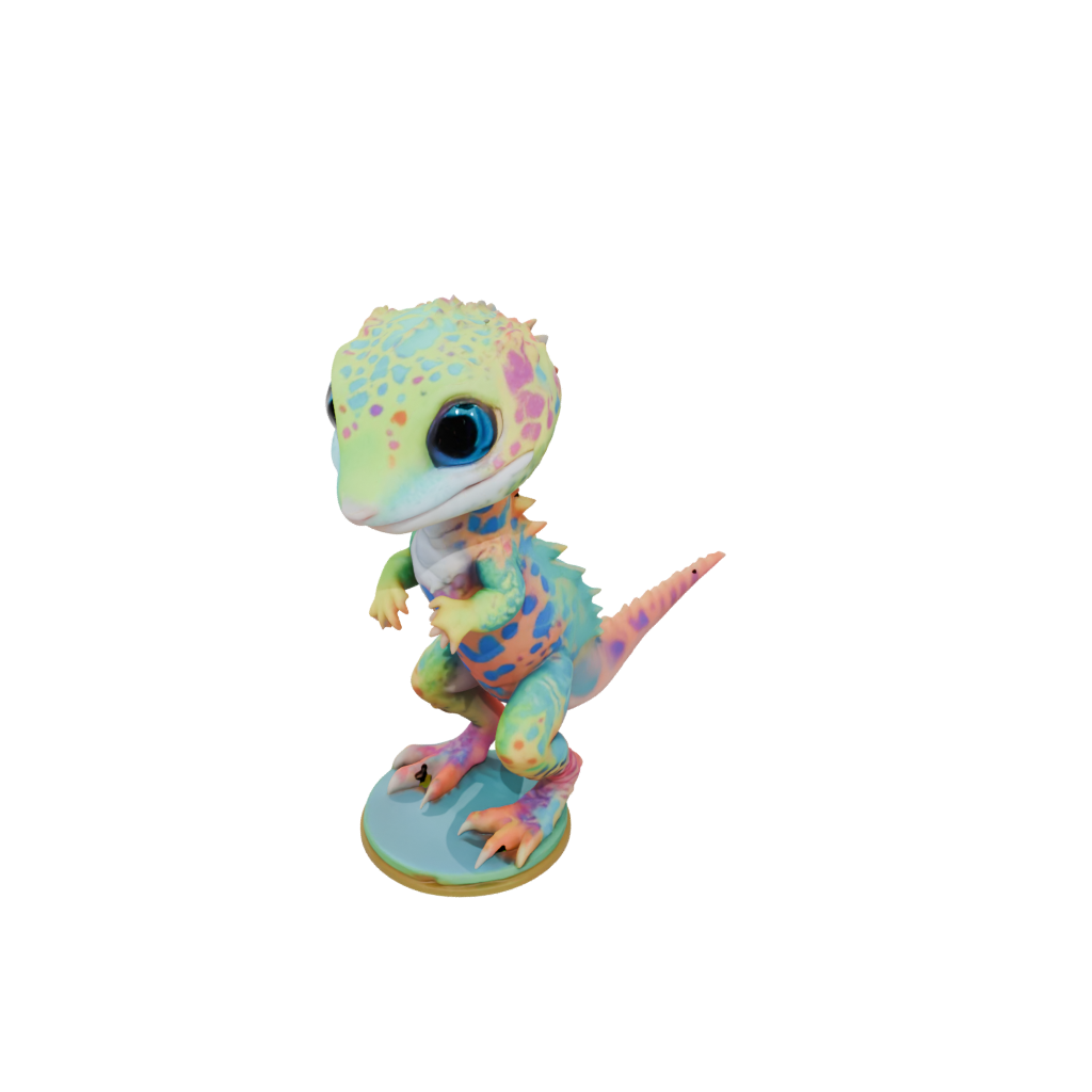 Neon Chibi Flexi Leopard Gecko