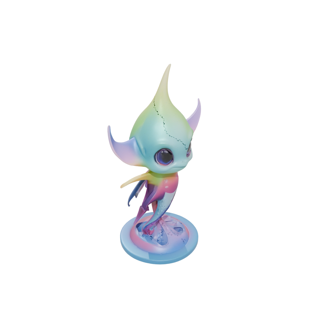 Neon Chibi Flexi Manta Ray