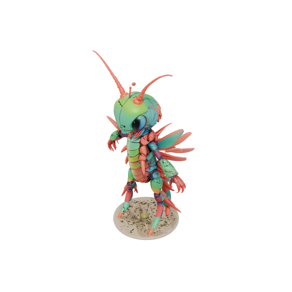 Neon Chibi Flexi Mantis Shrimp