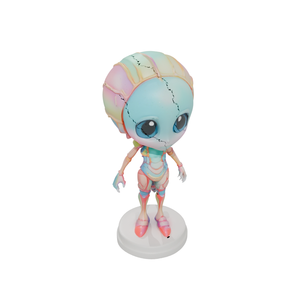 Neon Chibi Flexi Nautilus