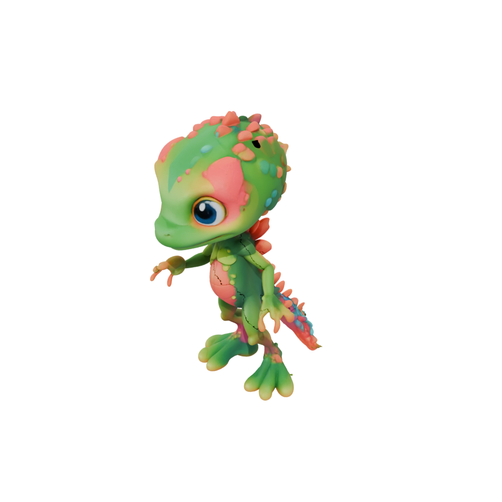 Neon Chibi Flexi Newt