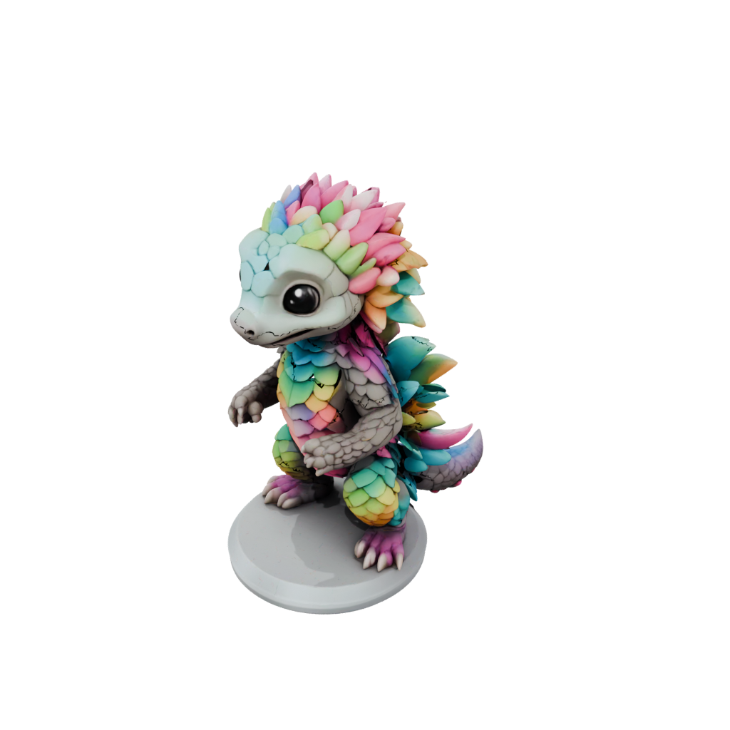 Neon Chibi Flexi Pangolin