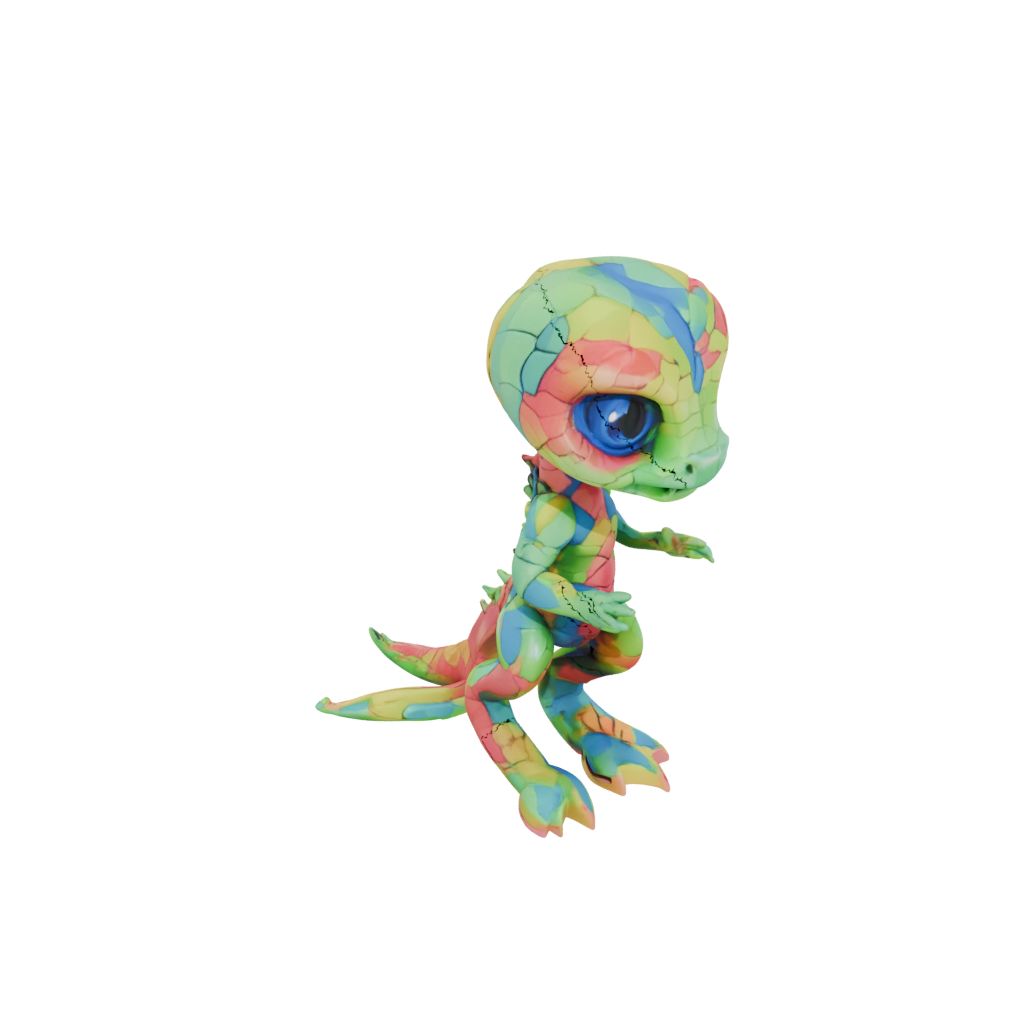 Neon Chibi Flexi Rattlesnake
