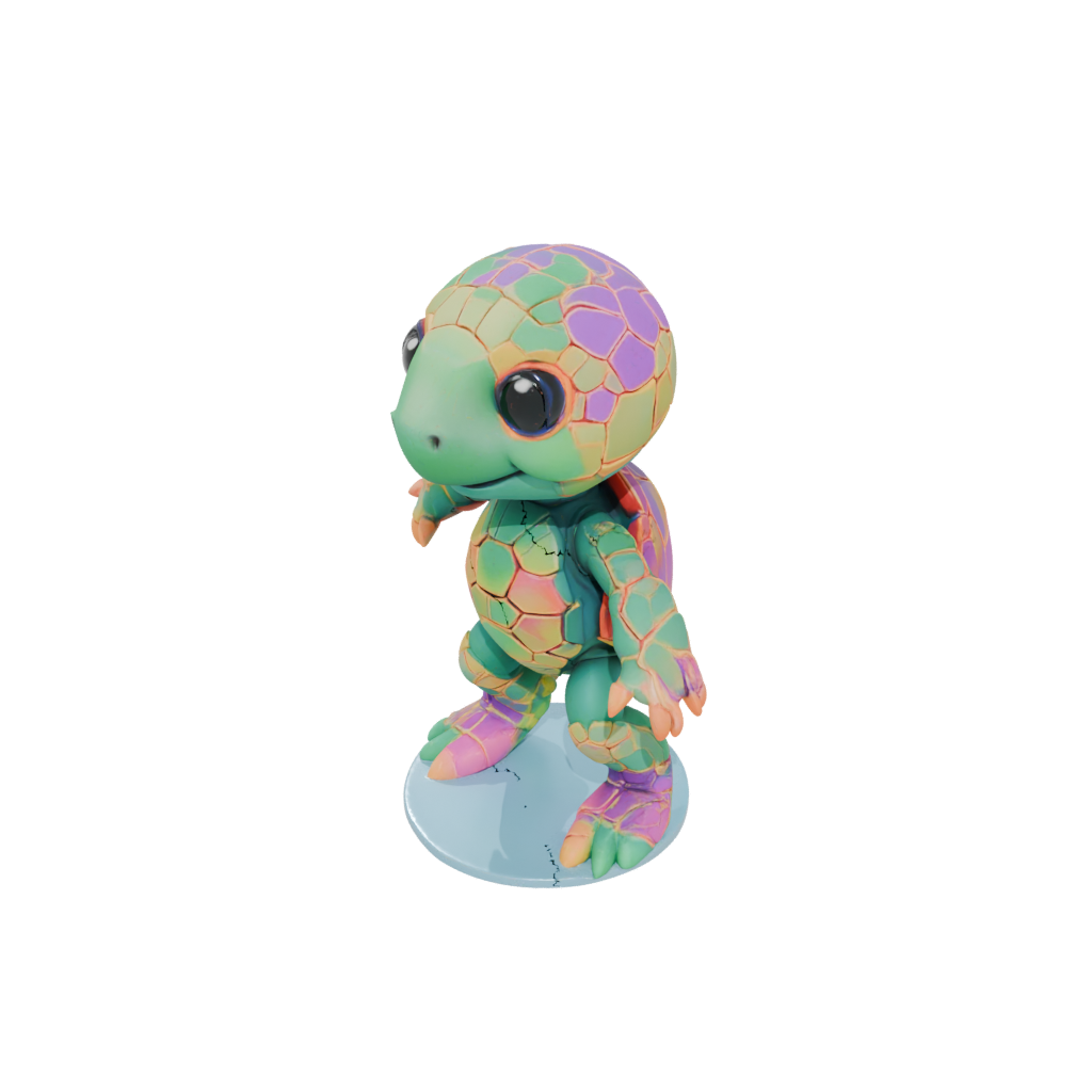Neon Chibi Flexi Sea Turtle