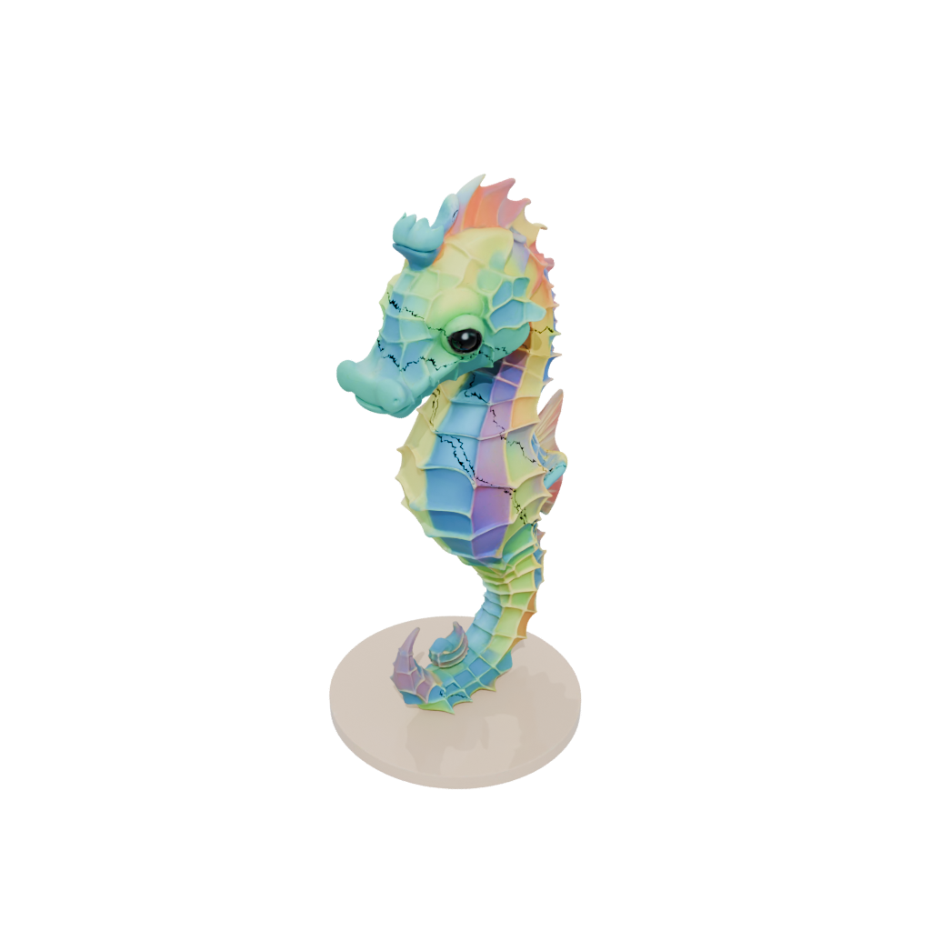 Neon Chibi Flexi Seahorse