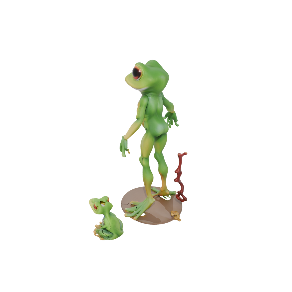 Neon Chibi Flexi Tree Frog