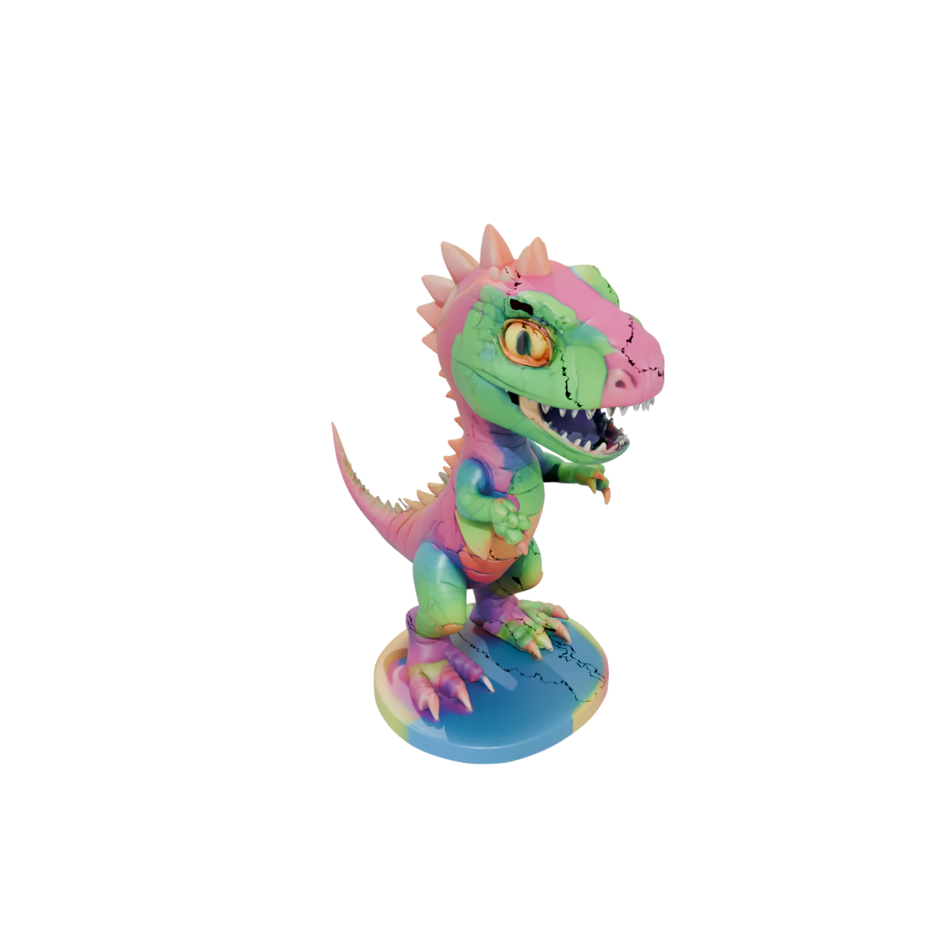 Neon Chibi Flexi Tyrannosaurus Rex