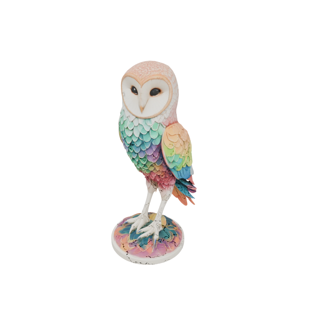 Neon Floral Flexi Barn Owl