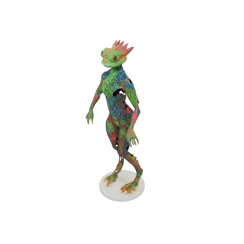 Neon Floral Flexi Chameleon