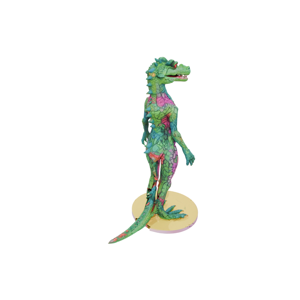 Neon Floral Flexi Crocodile