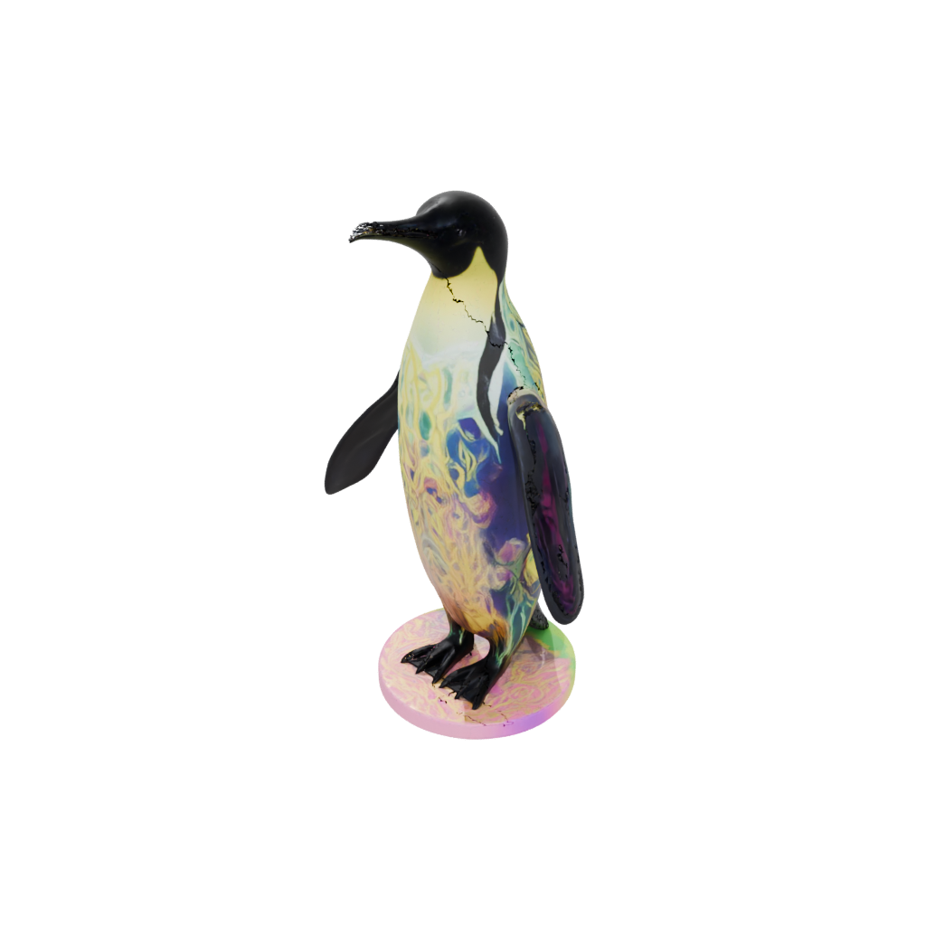 Neon Floral Flexi Emperor Penguin