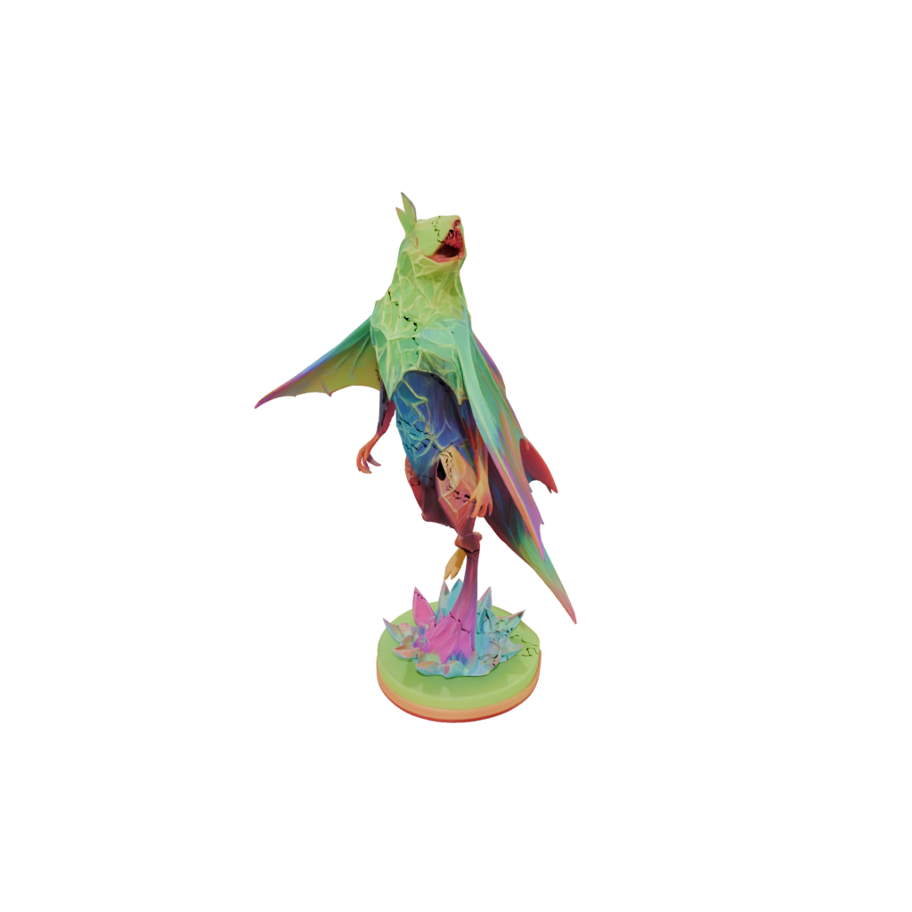 Neon Floral Flexi Fruit Bat
