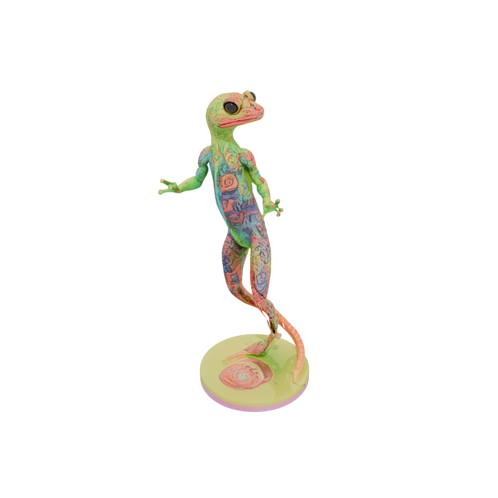 Neon Floral Flexi Gecko