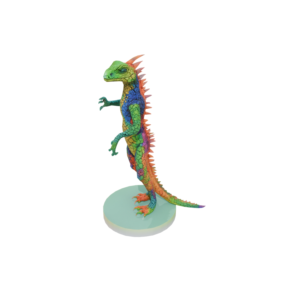 Neon Floral Flexi Iguana