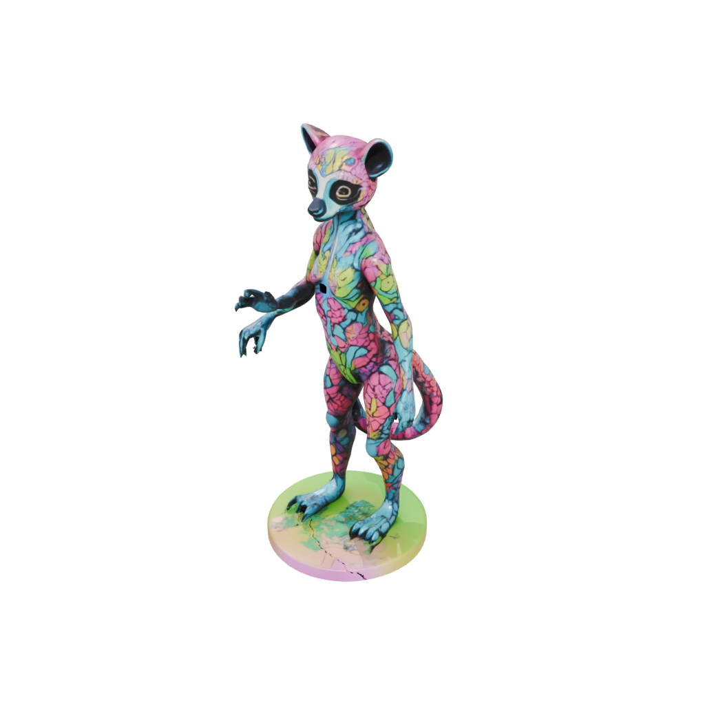 Neon Floral Flexi Lemur
