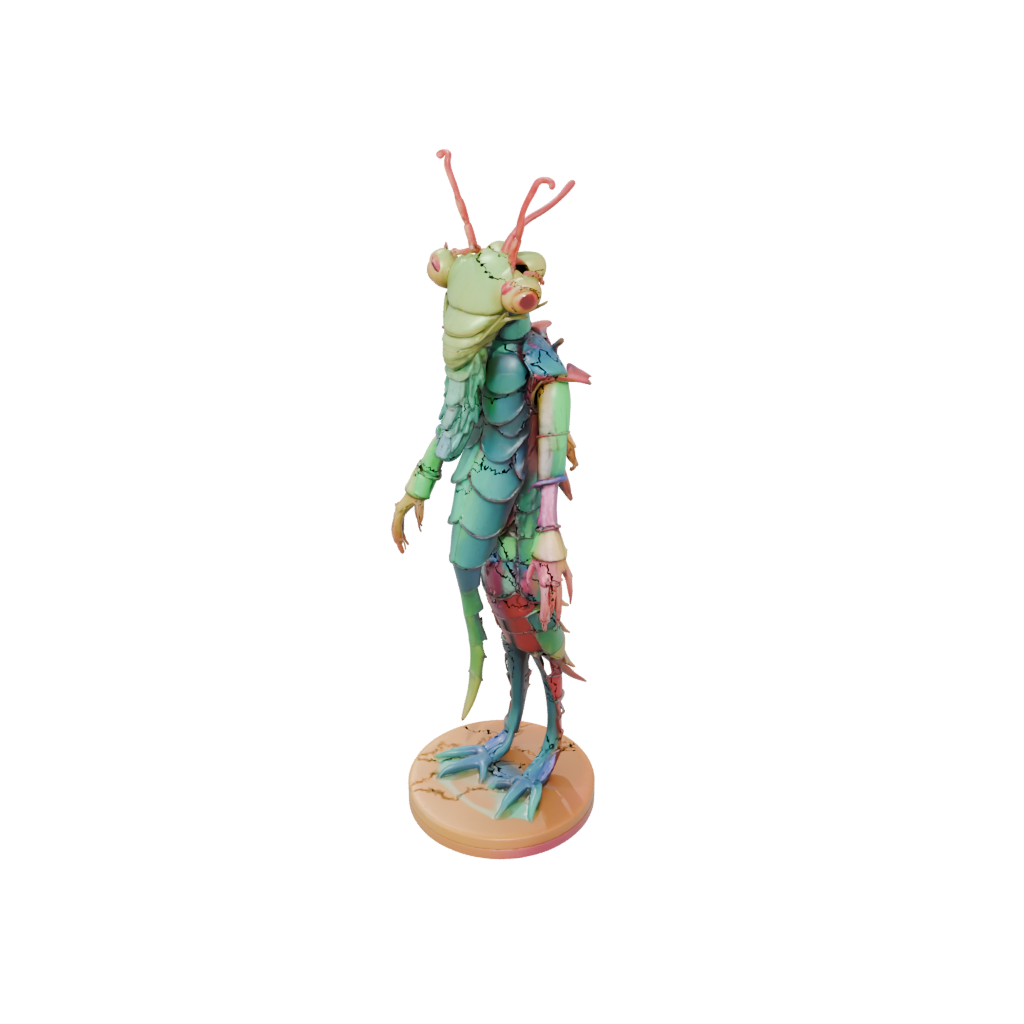 Neon Floral Flexi Mantis Shrimp