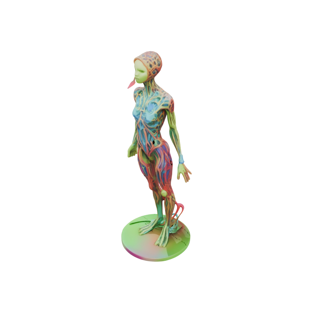 Neon Floral Flexi Newt