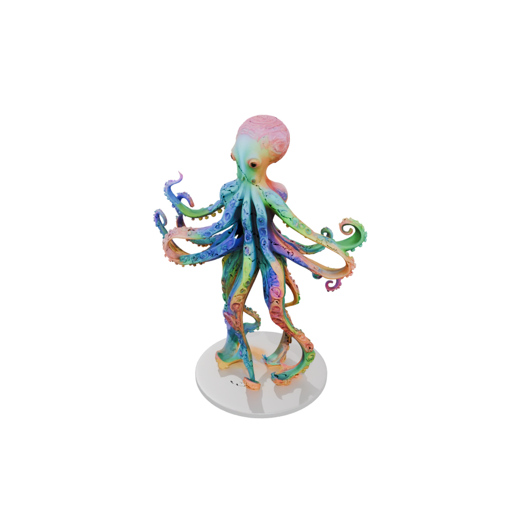 Neon Floral Flexi Octopus