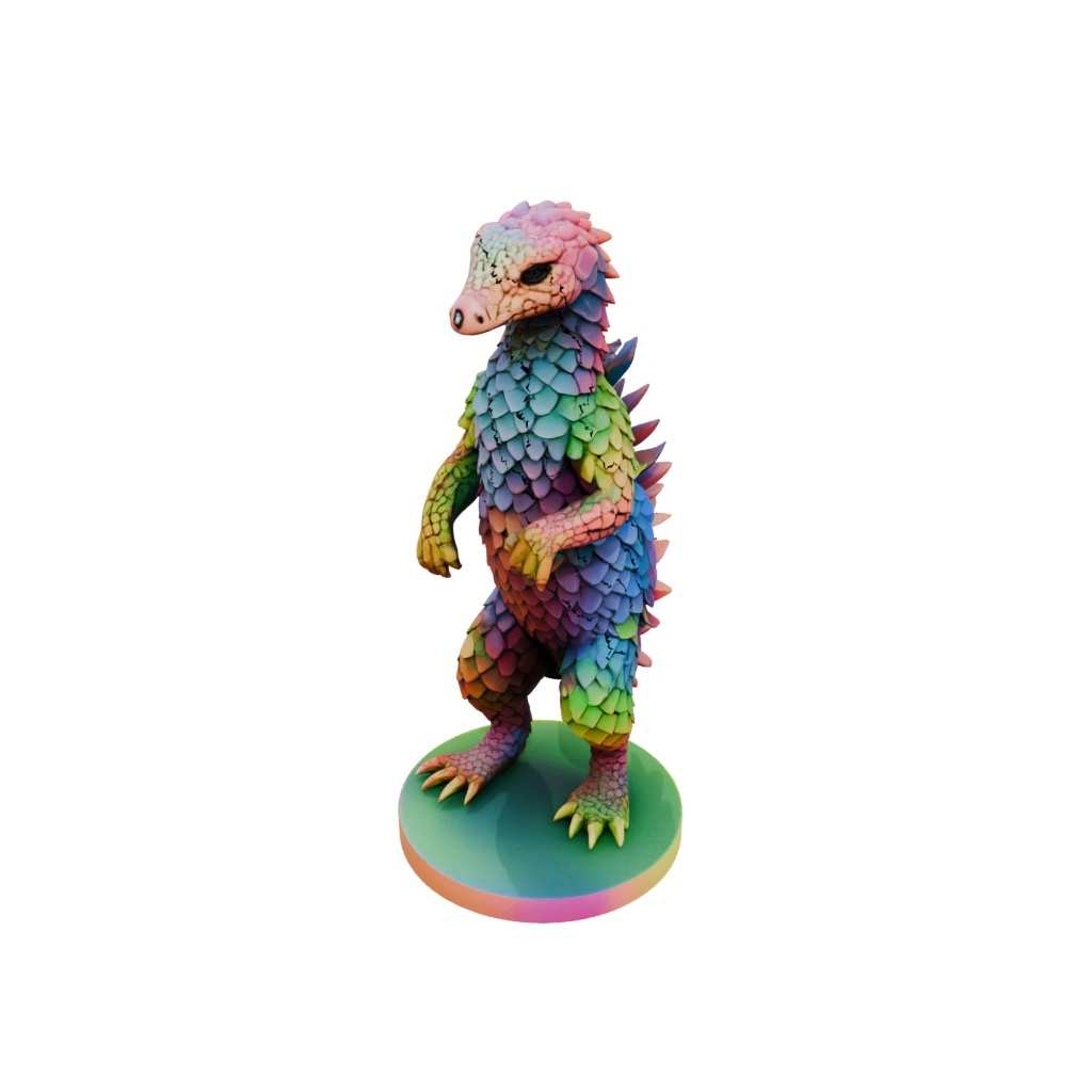 Neon Floral Flexi Pangolin