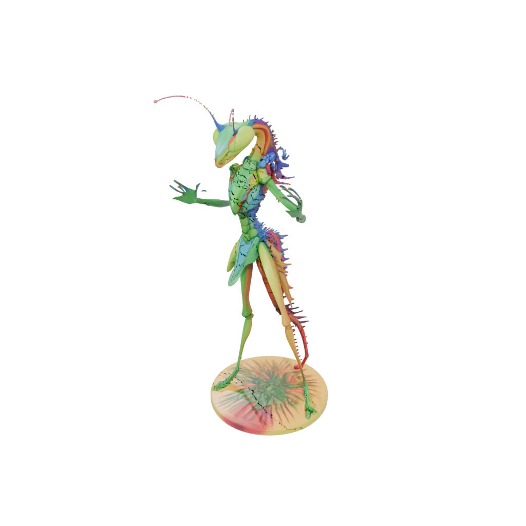 Neon Floral Flexi Praying Mantis