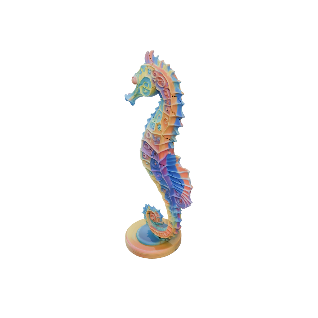 Neon Floral Flexi Seahorse