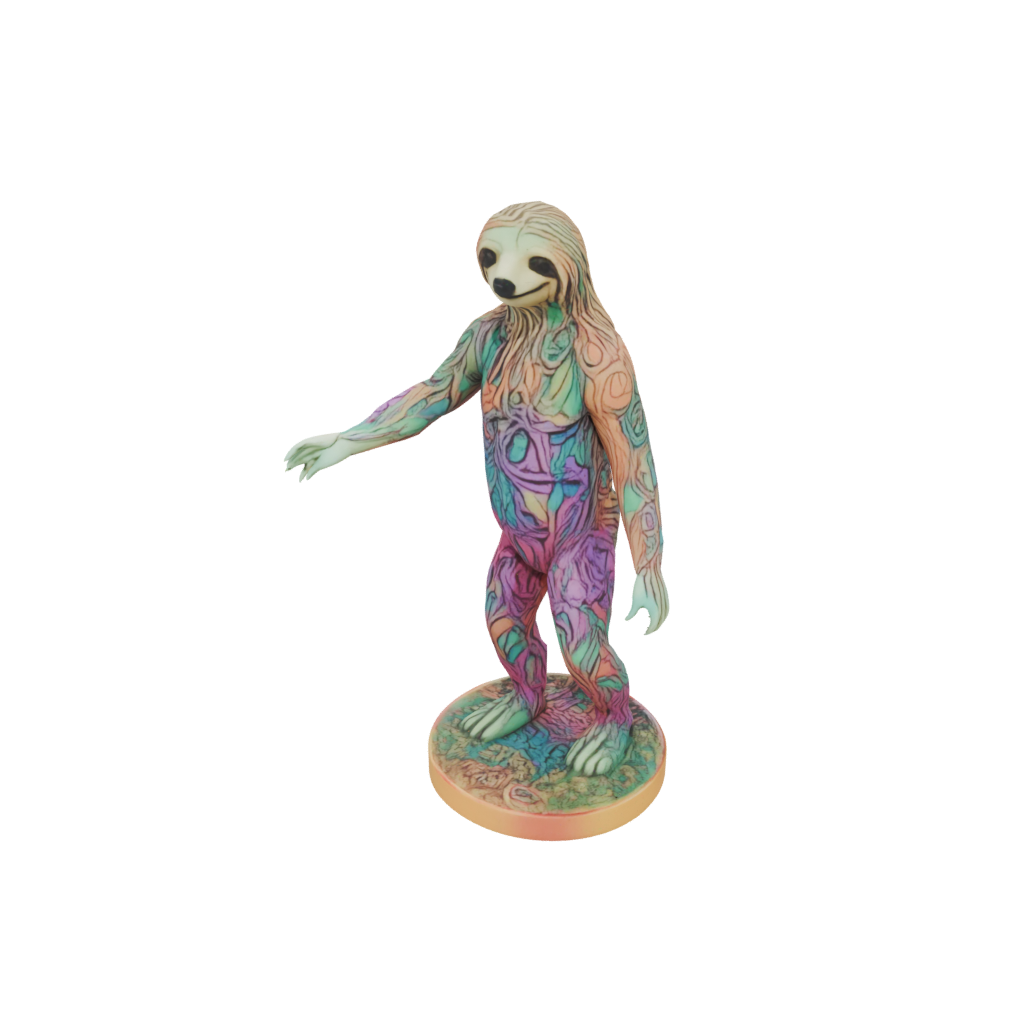 Neon Floral Flexi Sloth