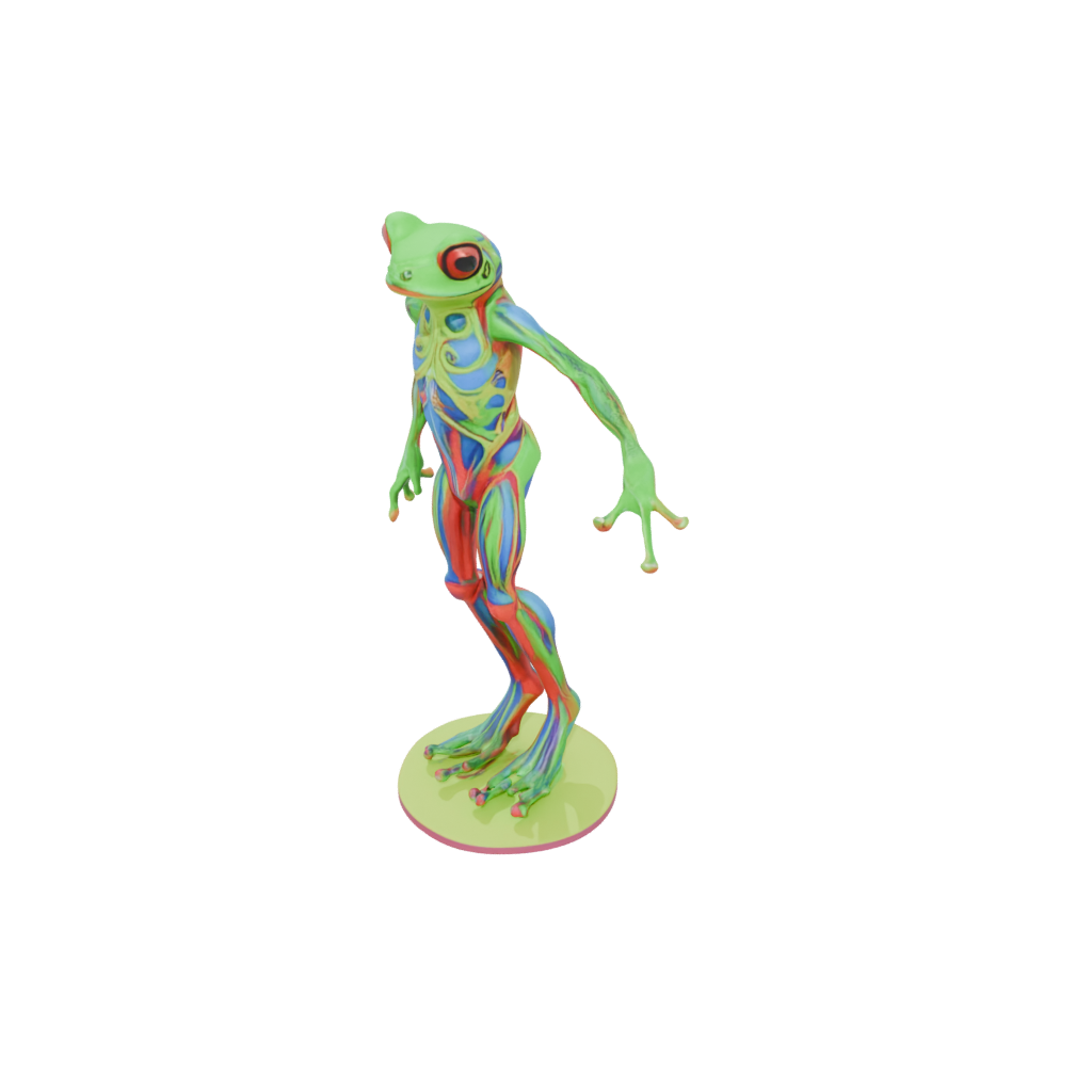 Neon Floral Flexi Tree Frog