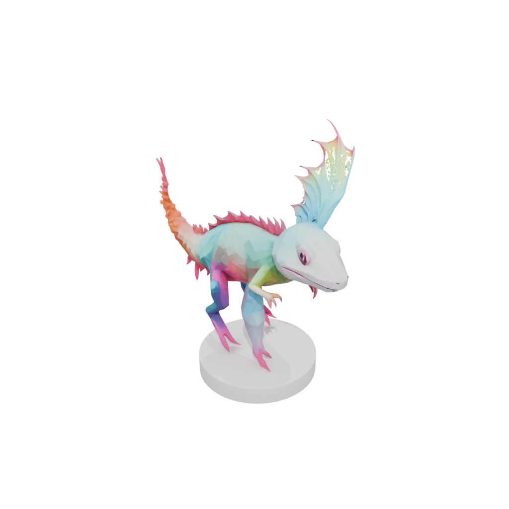 Neon Geo Flexi Axolotl