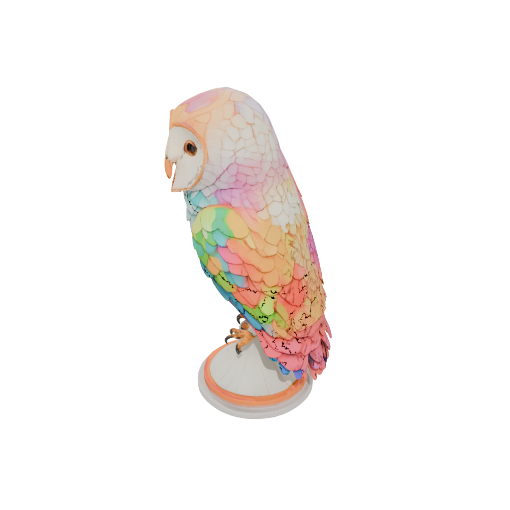 Neon Geo Flexi Barn Owl