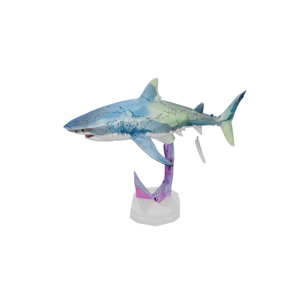Neon Geo Flexi Great White Shark
