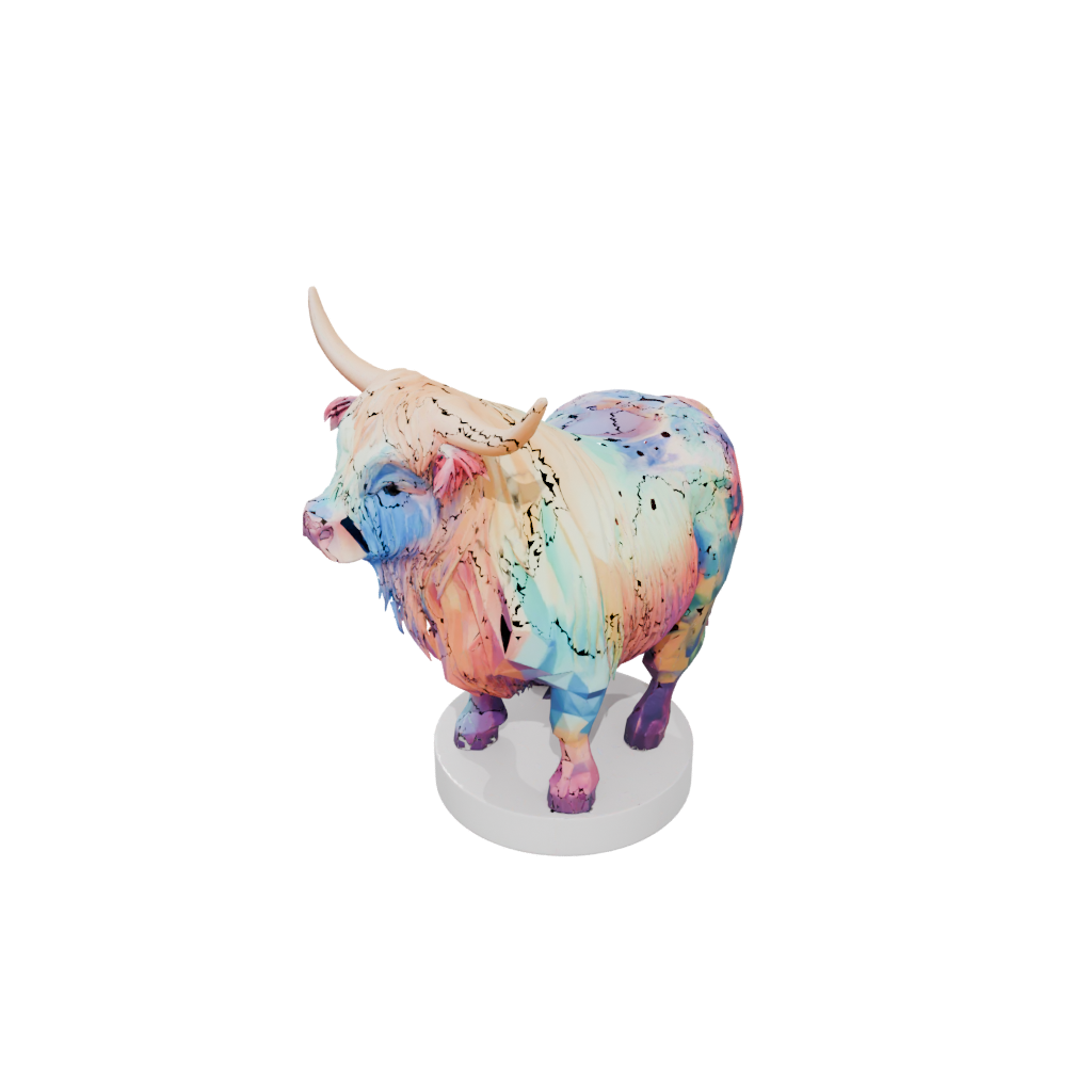 Neon Geo Flexi Highland Cow