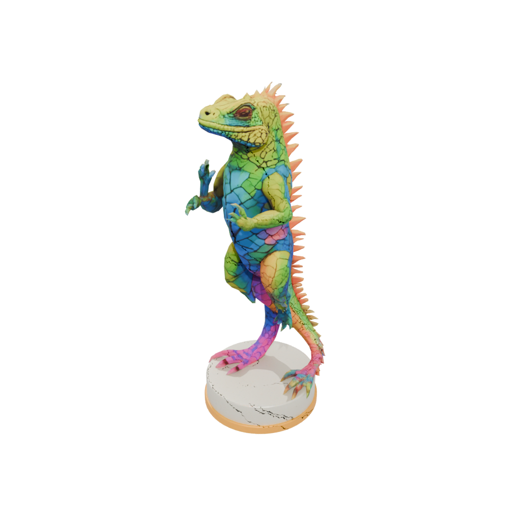 Neon Geo Flexi Iguana