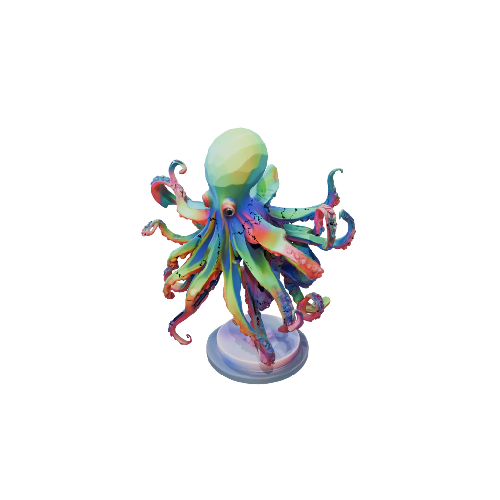 Neon Geo Flexi Octopus