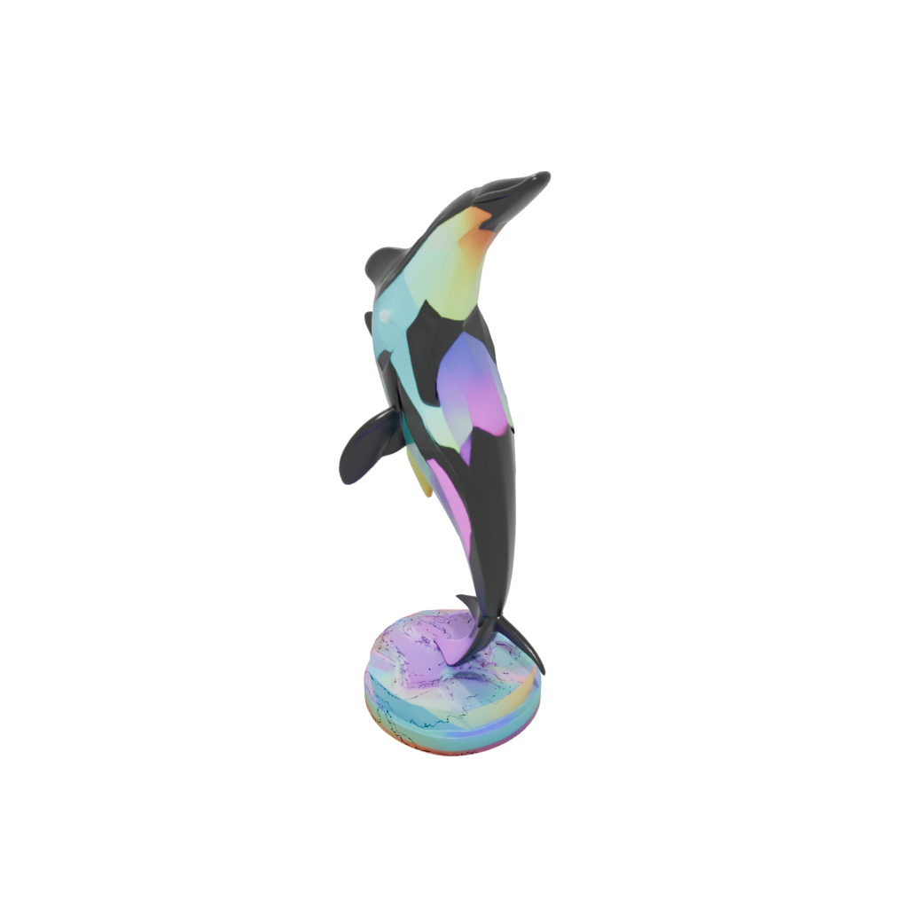 Neon Geo Flexi Orca Whale
