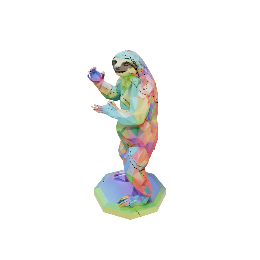 Neon Geo Flexi Sloth