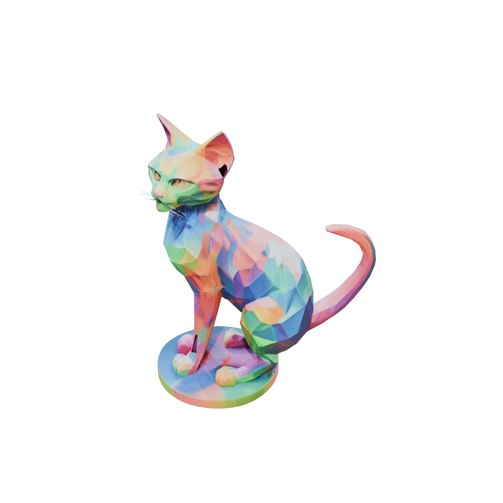 Neon Geo Flexi Tabby Cat
