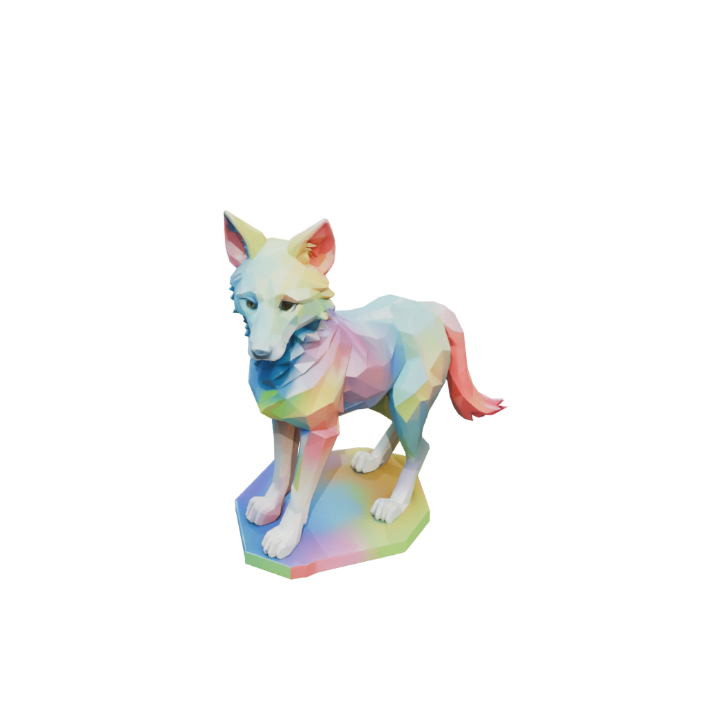 Neon Geo Flexi Wolf Pup