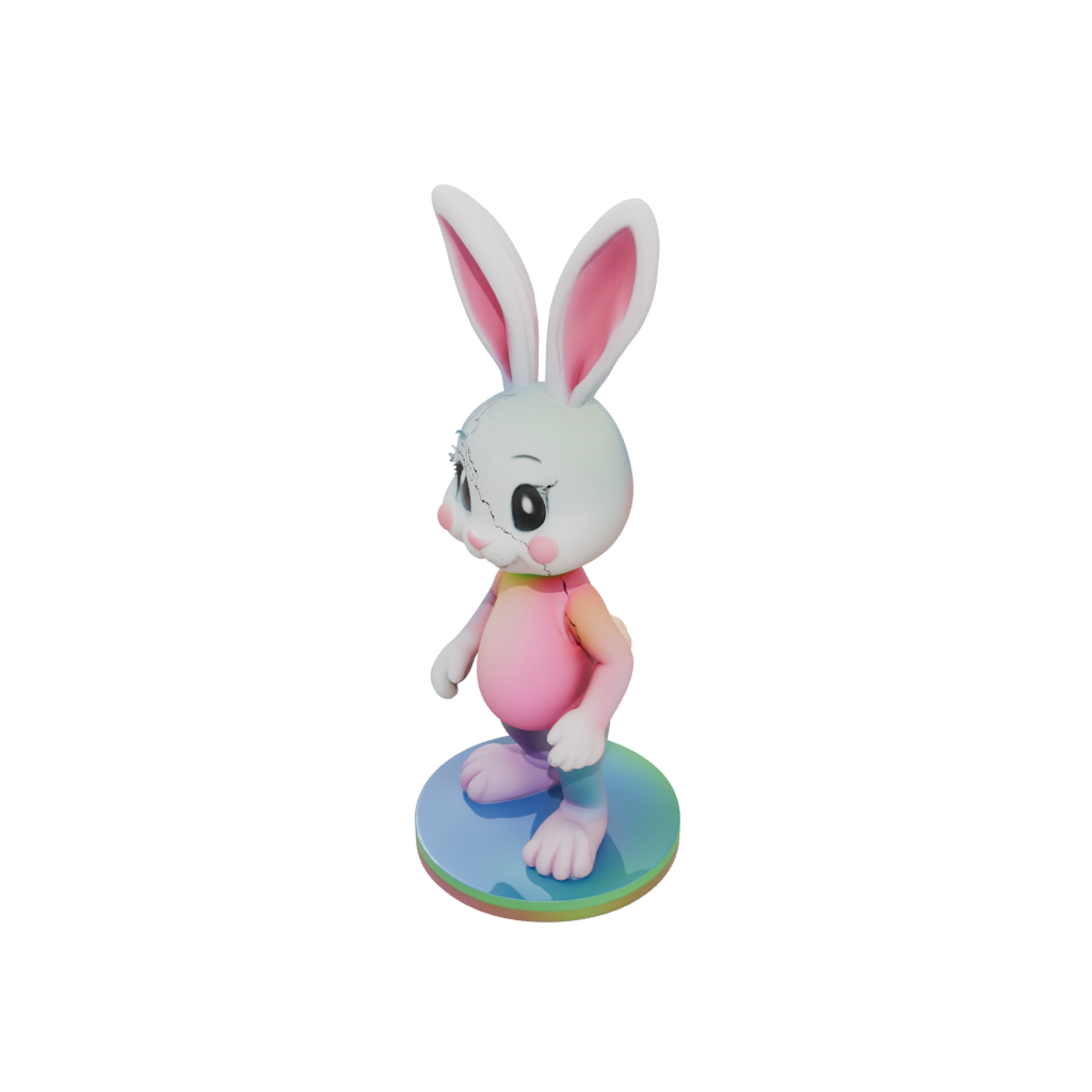 Neon Kawaii Flexi Bunny Rabbit